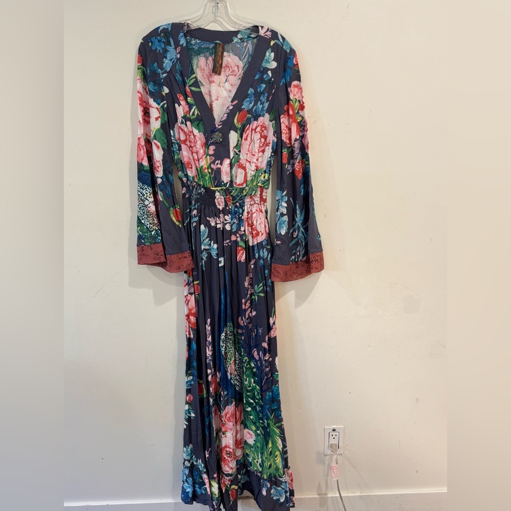 Elegant silky Floral Maxi Dress